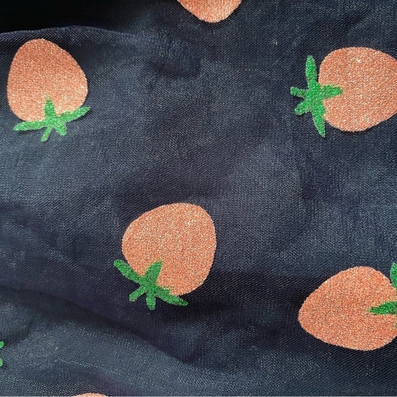 Unique Vintage Smak Parlour Strawberry Print Woodstock Flare Dress Size XL - Picture 11 of 14